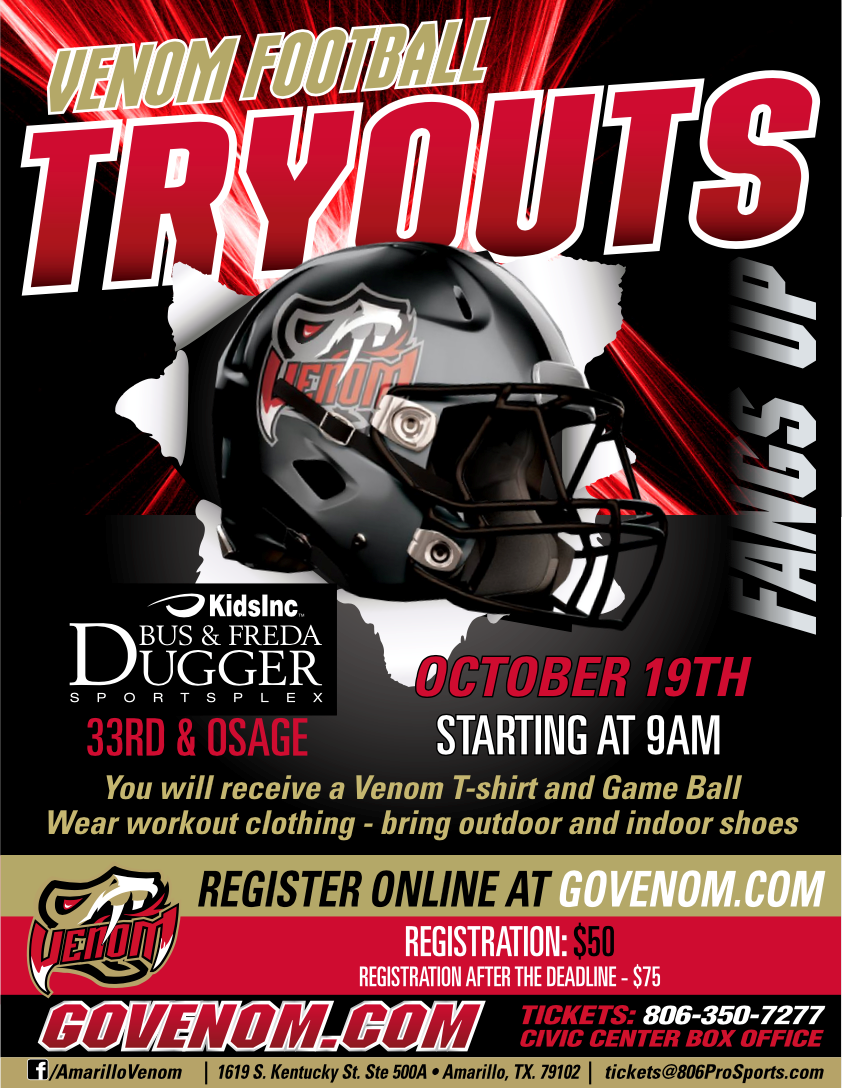 amarillo tryouts flyer